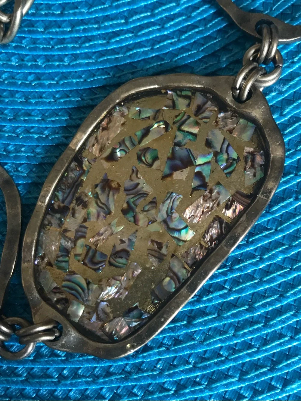 Chicos Iridescent Metal Boho Hippie Peasant Chain Belt Burnished Gold Chico’s